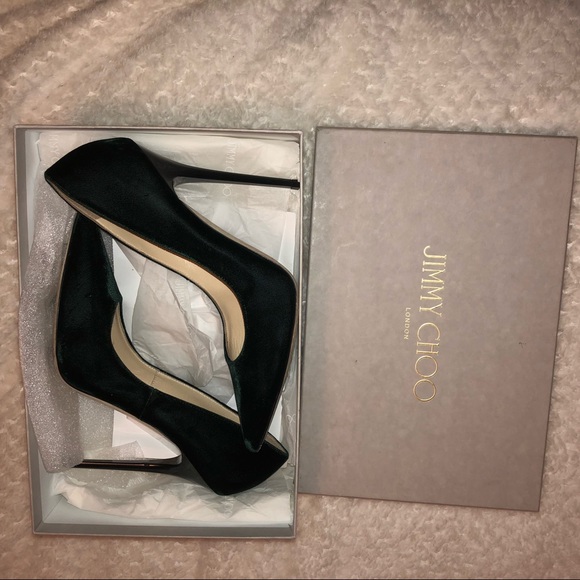 Dark green Jimmy Choo stilettos - Picture 6 of 6
